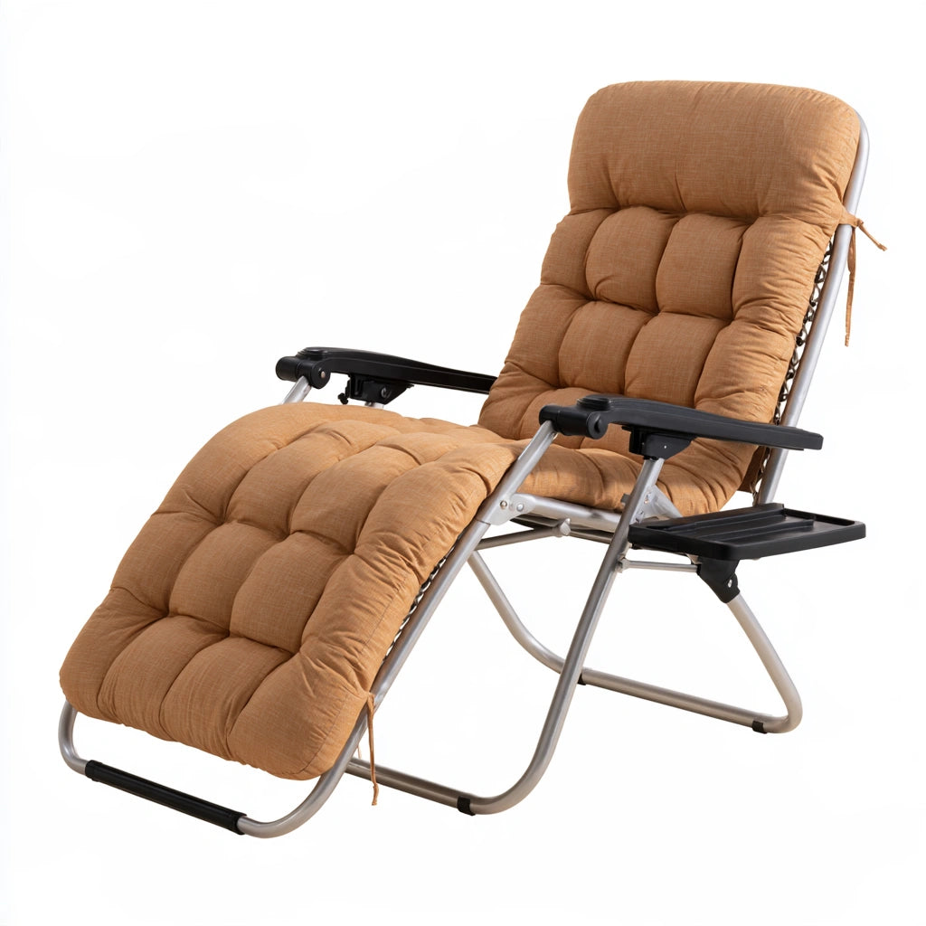 Fauteuil relax zéro gravité aux lignes épurées, coloris gris