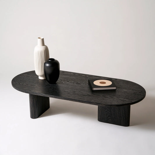 Table basse en bois, coloris noir
