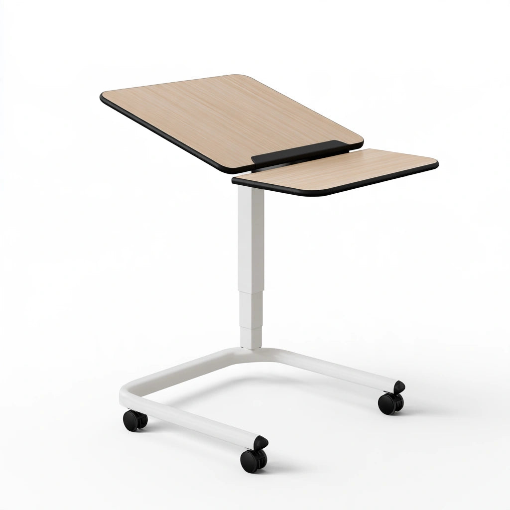 Table de lit réglable aux lignes épurées, coloris gris